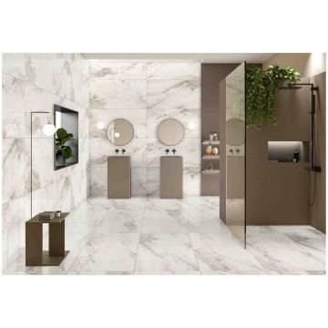 Керамогранит Энфейс Aroma / Marble (под мрамор) 120х60 см серый ENMAR8048LM60120, Ennface с керамогранит ENNFACE