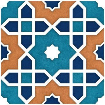 Керамогранит Энфейс Tantora / Pattern (с рисунком) 20х20 см синий ENPTR6001MT2020, Blue, Ennface