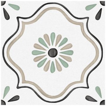 Керамогранит Энфейс Ponza / Pattern (с рисунком) 20х20 см разноцветный ENPTR6019MT2020, Flower, Ennface, керамогранит, Matt, 200х200х8