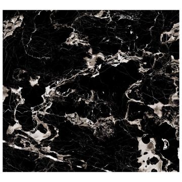 Керамогранит Энфейс Portoro / Marble 280х120 см черный ENMAR7005FL120280, Full Lappato, Portoro Black, черный, керамогранит