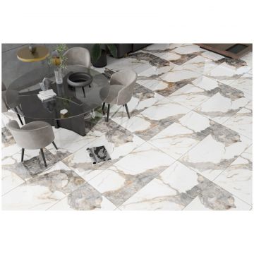 Керамогранит Энфейс Perito / Marble 160х80 см серый ENMAR8002HG80160, Moreno, Ennface