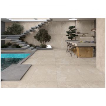 Керамогранит Энфейс Rock / Stone (под камень) 160х80 см кремовый матовая ENSTN8009MT80160, Crema, Ennface
