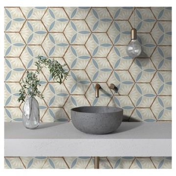 Керамогранит Энфейс Kaleidoscope / Pattern 25х22 см синий ENPTR6037MT2225, Blue, Ennface