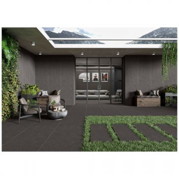 Керамогранит Энфейс Granite / Fabric (под ткань) 300х80 см черный ENFBD3007GL80300, Nero, Ennface
