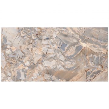 Керамогранит Энфейс Breccia / Accent (декоративная) 120х60 см синий глянцевая ENACN1032GL60120, Oceanic, Ennface