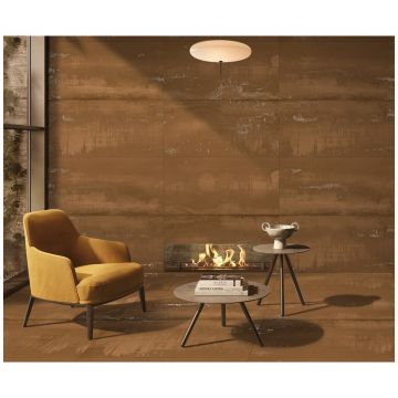 Керамогранит Энфейс Oxido / Loft (бетон/лофт) 120х60 см коричневый, медный рельефная, ректификат ENLFT1048CR60120, copper, Ennface