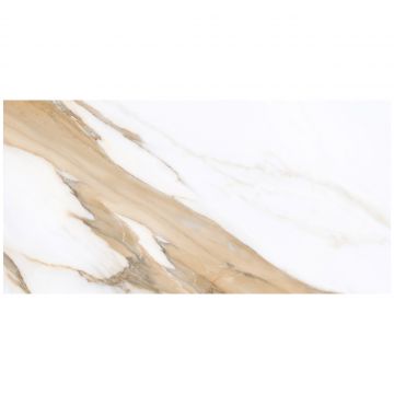 Керамогранит Энфейс Calacatta / Marble (под мрамор) 120х60 см бежевый глянцевая ENMAR4002HG60120, Sun, Ennface