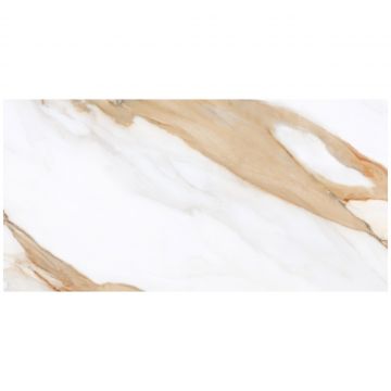 Керамогранит Энфейс Calacatta / Marble (под мрамор) 120х60 см бежевый глянцевая ENMAR4002HG60120, Sun, Ennface