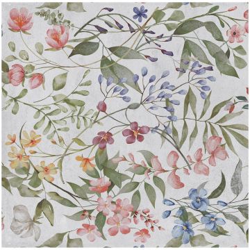 Керамогранит Энфейс Fragrance / Floral (растительный dcor) 120х60 см разноцветный глянцевая, ректификат ENFLR8016GU60120, Ennface