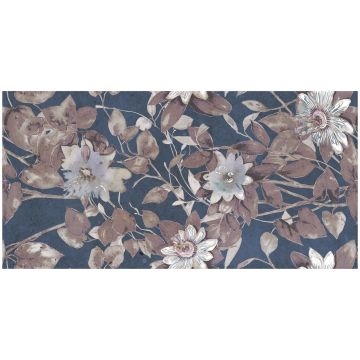 Керамогранит Энфейс Kawachi / Floral (растительный dcor) 120х60 см разноцветный глянцевая, ректификат ENFLR8018GU60120, GLU, Ennface