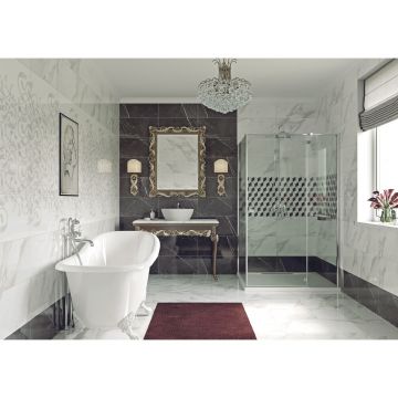 Настенная плитка Cersanit (Церсанит) Royal декорированная Stone A 29,8х59,8 см Белая RSL052D-60