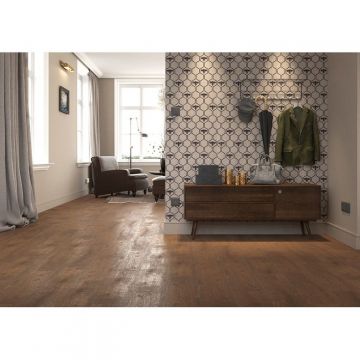 Керамогранит Cersanit (Церсанит) Royalwood темно-коричневый 18.5x59.8 см, RK4M512