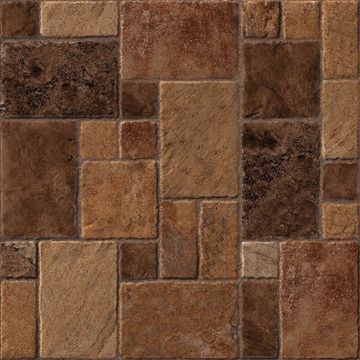 Керамогранит Cersanit (Церсанит) Rimini коричневый рельефный 42х42 см, RI4R112D