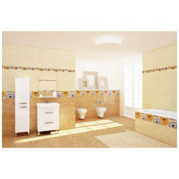Бордюр Церсанит Gerbera 44х8 см разноцветный глянцевая GB1J451DT, Cersanit