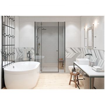 Вставка Церсанит Hugge 75х25 см серый глянцевая HG2U092, Cersanit
