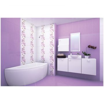 Бордюр Церсанит Tropicana 35х4 см сиреневый глянцевая GL7H221, Cersanit