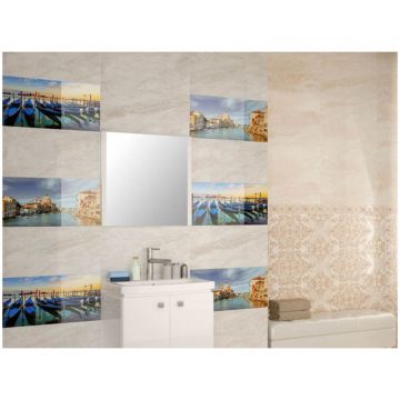 Бордюр Церсанит Universal 60х2 см голубой глянцевая UG1L042, Glass, Cersanit
