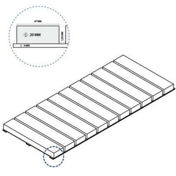 Решетка Italon (Италон) Room X2 (для улиц Блэк Стрим 20, 25х60 см толщ. 24 мм, 620090000673