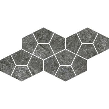 Мозаика Italon (Италон) Магма Графит Призм 20,5х41,3 см