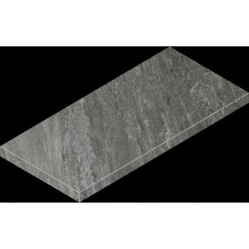 Ступень угловая левая Italon (Италон) Магма Графит Грип 33x60 см, 620070002974