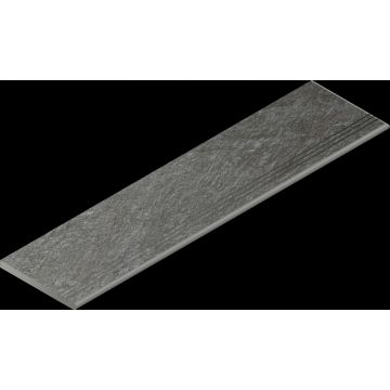 Ступень закругленная правая Italon (Италон) Магма Графит грип 30х120 см, 620040000245