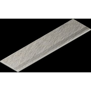 Ступень закругленная левая Italon (Италон) Магма Сильвер грип 30х120 см, 620040000248