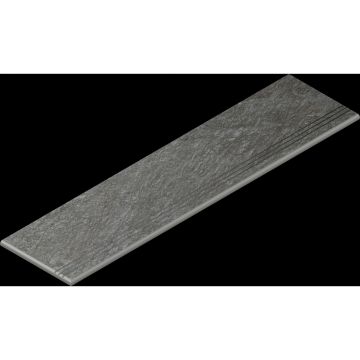 Ступень закругленная левая Italon (Италон) Магма Графит грип 30х120 см, 620040000250