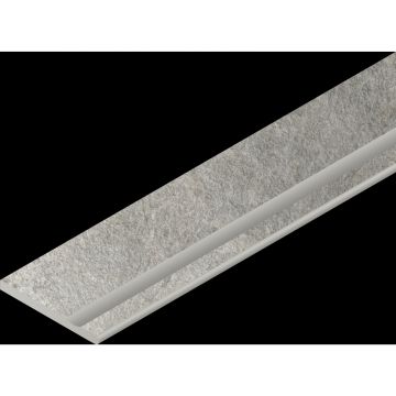 Бортик с выемкой закругленный правый Italon (Италон) Магма Сильвер 30х120 см, 620090001306