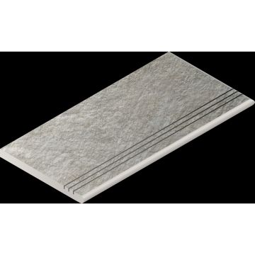 Ступень закругленная правая Italon (Италон) Магма Сильвер грип 30х60 см, 620040000253