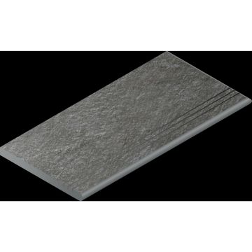 Ступень закругленная правая Italon (Италон) Магма Графит грип 30х60 см, 620040000255