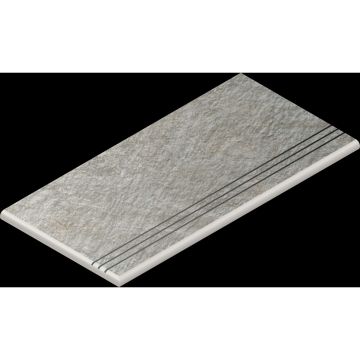 Ступень закругленная левая Italon (Италон) Магма Сильвер грип 30х60 см, 620040000258