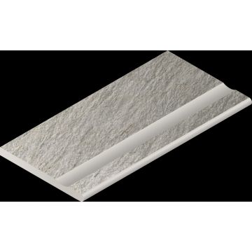 Бортик с выемкой закругленный Italon (Италон) Магма Сильвер 30х60 см, 620090001346