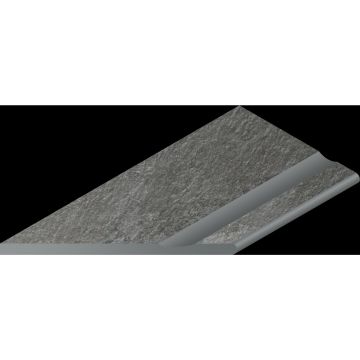 Бортик с выемкой закругленный левый Italon (Италон) Магма Графит 30х60 см, 620090001358