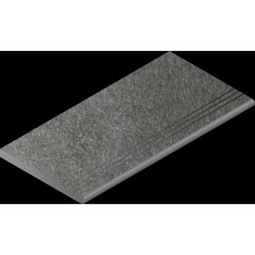 Ступень закругленная Italon (Италон) Магма Графит грип 30х60 см, 620090001393