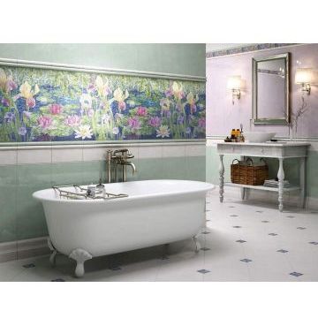 Плинтус Kerama Marazzi (Керама Марацци) Сад Моне белый обрезной 15х30 см, толщ. 17 мм (FMA013R)