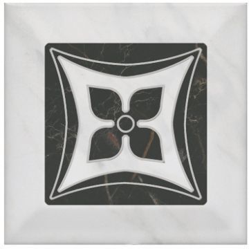 Декор Kerama Marazzi (Керама Марацци) Келуш 2 грань черно-белый 9.8х9.8 см, толщ. 9.2 мм (TOC005)