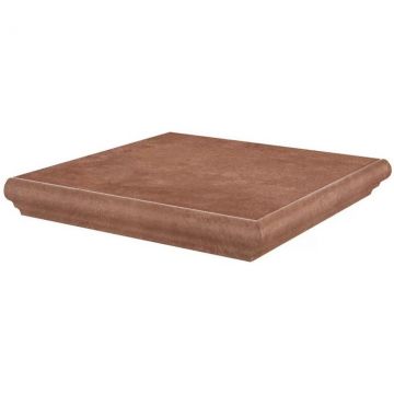 Ступень угловая Kerama Marazzi (Керама Марацци) Хадду красная матовая 34x34x0,8 см, KM4040G0021NGTA