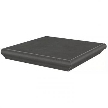 Ступень угловая Kerama Marazzi (Керама Марацци) Хадду серая тёмная матовая 34x34x0,8 см, KM4040G0041NGTA