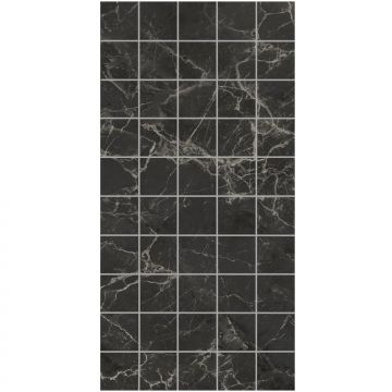 Декор чипсет Коррер чёрный глянцевый обрезной 30x60x0,9 см Керама Марацци KMD2PTG004BR