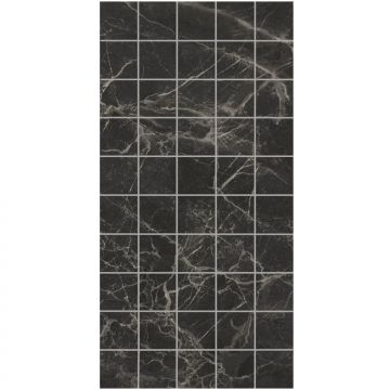 Декор чипсет Коррер чёрный глянцевый обрезной 30x60x0,9 см Керама Марацци KMD2PTG004BR