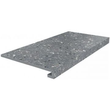 Ступень клееная Терраццо серый темный 33x60x0,9 см Керама Марацци SG632820R/GCF