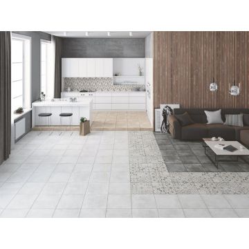 Керамогранит Lasselsberger (Лассельсбергер) Цемент Стайл белый 45х45 см, 6046-0356