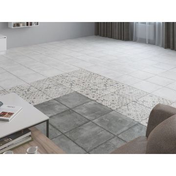 Керамогранит Lasselsberger (Лассельсбергер) Цемент Стайл белый 45х45 см, 6046-0356