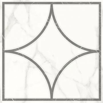 Декор Lasselsberger (LB Ceramics) Каррара Нова Белый геометрия матовый 45x45 см, 7346-0002-1001