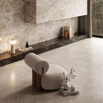 Керамогранит Vitra (Витра) MarbleSystem Эмперадор Кремовый лаппатированный R9 Ректификат K948094LPR 60х120 см