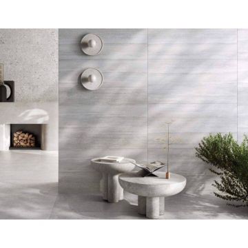 Керамогранит Vitra (Витра) StoneSystem Боргония Клауд Серый Матовый R10A K948095R 60х120 см