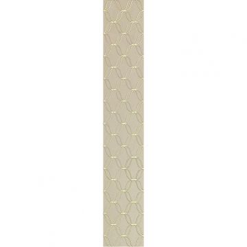 Бордюр Vitra (Витра) Ethereal Золотой Геометрический Светло-бежевый глянцевый 9x60 см, K94434600001VTE0