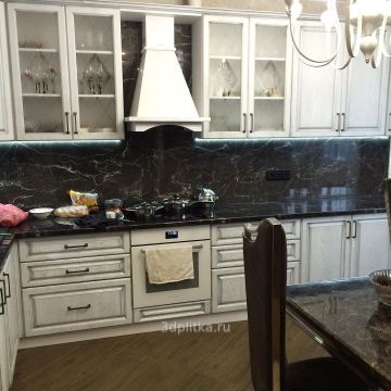 Керамогранит Vitra (Витра) Marmori Сан Лорен Черный лаппатированный ректификат 30x60 см, K945338LPR01VTE0