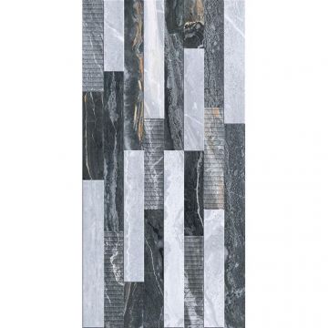 Декор Vitra (Витра) Bergamo 3D Микс Холодная Гамма лаппатированный ректификат 30x60 см, K946622LPR01VTE0