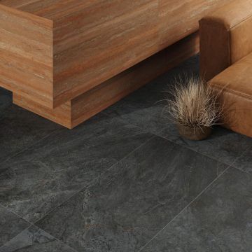 Керамогранит Vitra (Витра) StoneSystem Пьетра Рома Антрацит матовый R10A 60x120 см, K948102R0001VTER